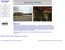 Tablet Screenshot of marlinmarinewholesale.com
